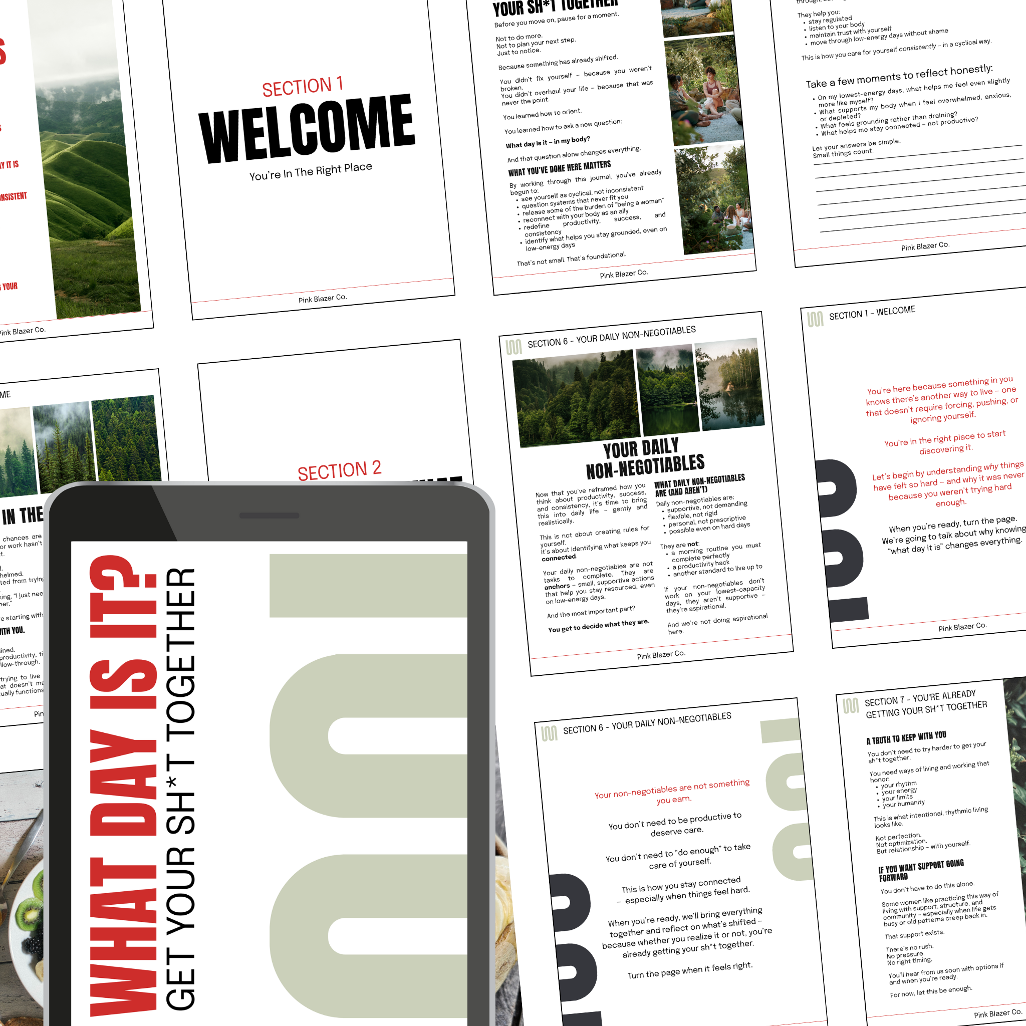 What Day Is It cyclical awareness journal for women designed to support energy, self-trust, and rhythm-based living.