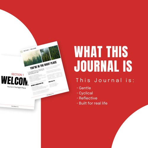 What Day Is It journal overview showing gentle, cyclical, reflective journal for women built for real life.